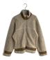 unfil（アンフィル）の古着「wool pile boa fleece full zip jacket/ウールパイルボアフリースフルジップジャケット」｜ベージュ