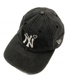 New Era×BASICKS（ニューエラ×ベイシックス）の古着「ダメージ加工キャップ」｜ブラック