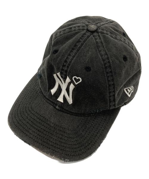 New Era（ニューエラ）New Era (ニューエラ) BASICKS (ベイシックス) ダメージ加工キャップ ブラックの古着・服飾アイテム