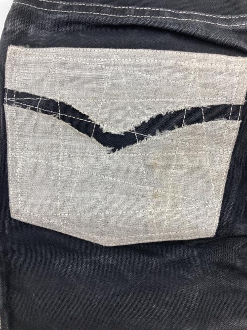 NEMETH（ネメス）NEMETH (ネメス) 立体裁断キャンバスクオーターパンツ ブラック サイズ:Ｌの古着・服飾アイテム