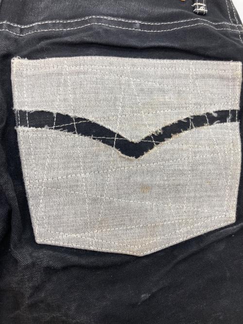 NEMETH（ネメス）NEMETH (ネメス) 立体裁断キャンバスクオーターパンツ ブラック サイズ:Ｌの古着・服飾アイテム