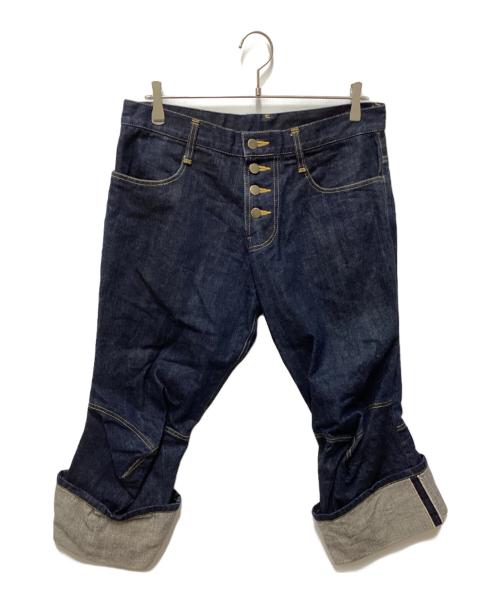 NEMETH（ネメス）NEMETH (ネメス) 復刻立体裁断デニムクォーターパンツ インディゴ サイズ:Ｌの古着・服飾アイテム