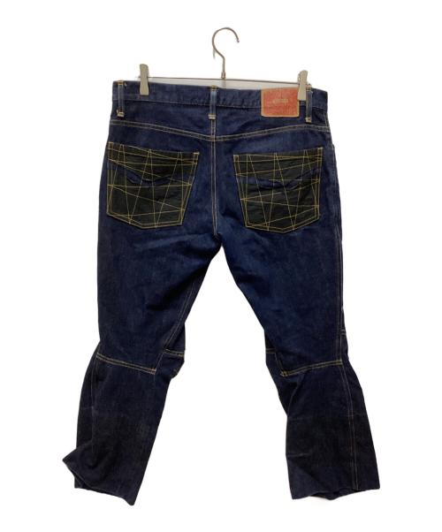 NEMETH（ネメス）NEMETH (ネメス) 立体裁断ダブルニーデニムパンツ インディゴ サイズ:Ｌの古着・服飾アイテム