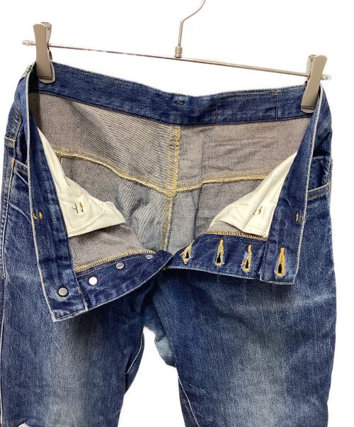 NEMETH（ネメス）NEMETH (ネメス) 立体裁断ダメージ加工デニムパンツ インディゴ サイズ:Mの古着・服飾アイテム