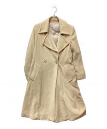 MaxMara（マックスマーラ）の古着「アンゴラブレンドウールコート」｜ベージュ