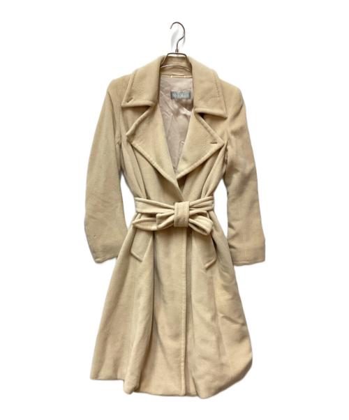 MaxMara（マックスマーラ）MaxMara (マックスマーラ) アンゴラブレンドウールコート ベージュ サイズ:42の古着・服飾アイテム