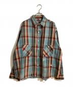 SAINT MICHAELセントマイケル）の古着「FLANNEL SHIRT CHECK BLUE」｜スカイブルー