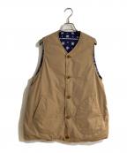 VISVIMビズビム）の古着「KORA DOWN VEST」｜ベージュ×ブルー