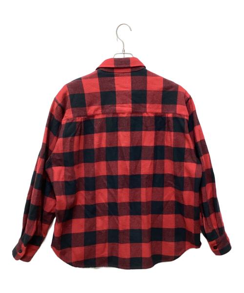 WACKO MARIA（ワコマリア）WACKO MARIA (ワコマリア) CHECK FLANNEL REGULAR COLLAR SHIRT/チェックフランネルレギュラーカラーシャツ レッド サイズ:Ｌの古着・服飾アイテム