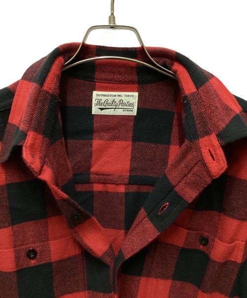 WACKO MARIA（ワコマリア）WACKO MARIA (ワコマリア) CHECK FLANNEL REGULAR COLLAR SHIRT/チェックフランネルレギュラーカラーシャツ レッド サイズ:Ｌの古着・服飾アイテム