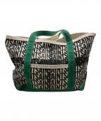 SAINT MICHAELセントマイケル）の古着「SAINT Tote Bag セントトートバッグ」｜ホワイト×グリーン