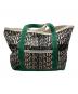 SAINT MICHAEL（セントマイケル）の古着「SAINT Tote Bag セントトートバッグ」｜ホワイト×グリーン