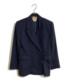 HERMES（エルメス）の古着「カシミヤダブルテーラードジャケット」｜ネイビー