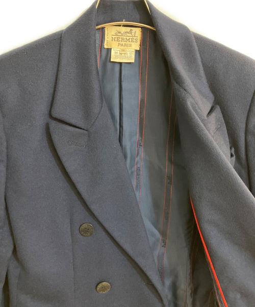 HERMES（エルメス）HERMES (エルメス) カシミヤダブルテーラードジャケット ネイビー サイズ:38の古着・服飾アイテム
