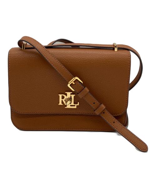 LAUREN RALPH LAUREN（ローレン ラルフ ローレン）LAUREN RALPH LAUREN (ローレン ラルフ ローレン) ペブルド レザー ミディアム Sophee ターンロック ショルダーバッグ ブラウンの古着・服飾アイテム
