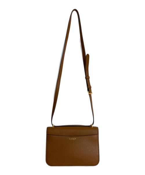 LAUREN RALPH LAUREN（ローレン ラルフ ローレン）LAUREN RALPH LAUREN (ローレン ラルフ ローレン) ペブルド レザー ミディアム Sophee ターンロック ショルダーバッグ ブラウンの古着・服飾アイテム