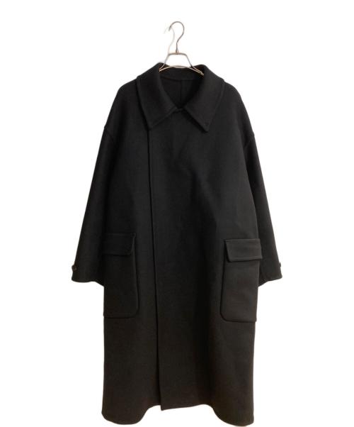 YOKE（ヨーク）YOKE (ヨーク) Wool Cashmere Double Breasted Rever Coat/ウールカシミヤダブルブレストリバーコート ブラック サイズ:2の古着・服飾アイテム