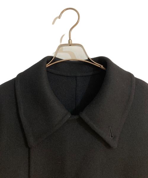 YOKE（ヨーク）YOKE (ヨーク) Wool Cashmere Double Breasted Rever Coat/ウールカシミヤダブルブレストリバーコート ブラック サイズ:2の古着・服飾アイテム