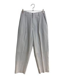 IRENISA×THE TOKYO（イレニサ×ザトーキョー）の古着「別注ONE TUCKS STRAIGHT TROUSERS/ワンタック ストレート トラウザーズ」｜グレー