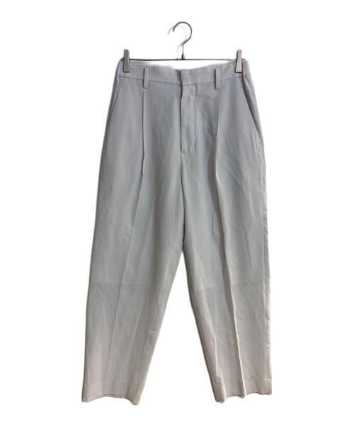 IRENISA（イレニサ）IRENISA (イレニサ) THE TOKYO (ザトーキョー) 別注ONE TUCKS STRAIGHT TROUSERS/ワンタック ストレート トラウザーズ グレー サイズ:2の古着・服飾アイテム