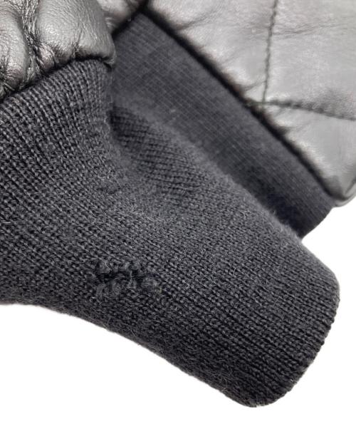EMPORIO ARMANI（エンポリオ アルマーニ）EMPORIO ARMANI (エンポリオ アルマーニ) オールドレザーキルティングジャケット ブラック サイズ:48の古着・服飾アイテム