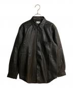 PAUL SMITHポールスミス）の古着「カウレザーシャツ」｜ブラック
