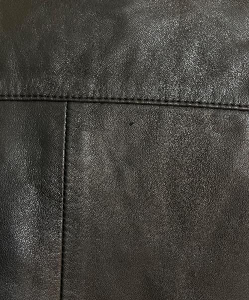 PAUL SMITH（ポールスミス）PAUL SMITH (ポールスミス) カウレザーシャツ ブラック サイズ:Ｌの古着・服飾アイテム
