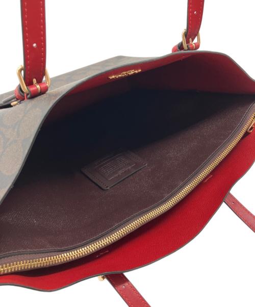 COACH（コーチ）COACH (コーチ) モリーシグネチャートートバッグ ブラウンの古着・服飾アイテム
