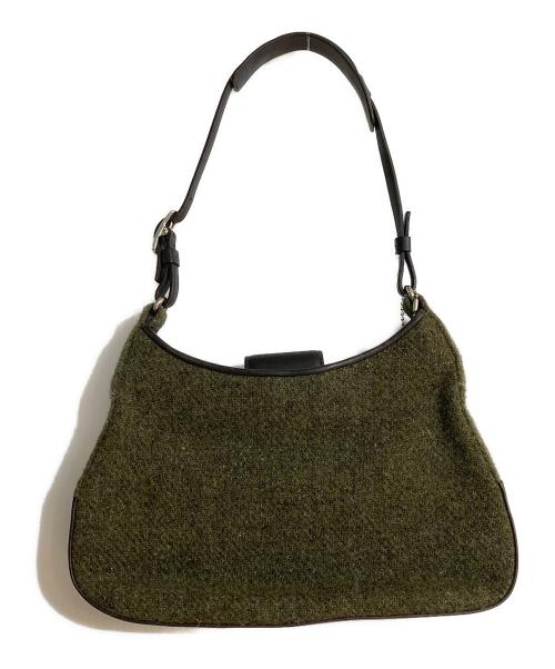 COACH（コーチ）COACH (コーチ) ツイードワンハンドルバッグ グリーンの古着・服飾アイテム