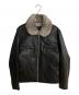 BURBERRY BLACK LABEL（バーバリーブラックレーベル）の古着「ラビットファーラムレザージャケット」｜ブラック