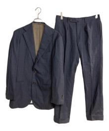 RING JACKET（リングジャケット）の古着「ウールチェックセットアップスーツ」｜ネイビー