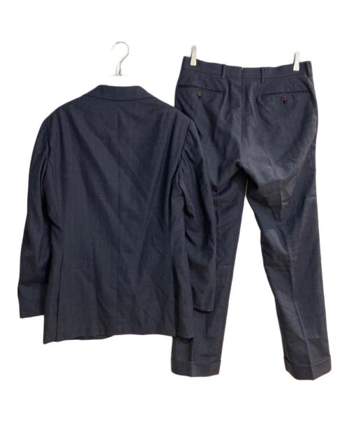 RING JACKET（リングジャケット）RING JACKET (リングジャケット) ウールチェックセットアップスーツ ネイビー サイズ:44の古着・服飾アイテム