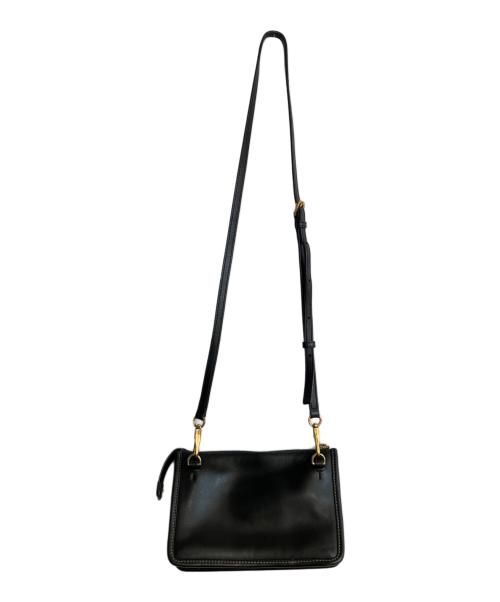 MARC JACOBS（マークジェイコブス）MARC JACOBS (マークジェイコブス) レザーショルダーバッグ ブラックの古着・服飾アイテム
