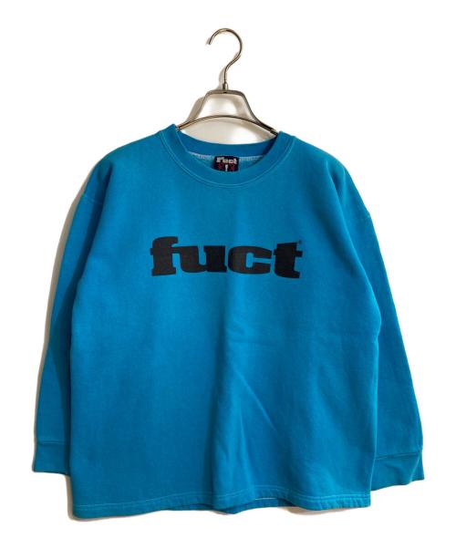 FUCT（ファクト）FUCT (ファクト) OLD ロゴクルーネックスウェット スカイブルー サイズ:Mの古着・服飾アイテム