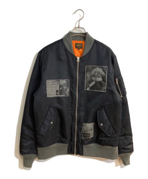 FUCT SSDD（ファクト）FUCT SSDD (ファクト) 16AW MA-1ジャケット ブラック サイズ:Ｌの古着・服飾アイテム
