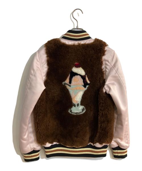 COACH（コーチ）COACH (コーチ) ムートン切替スタジャン ピンク サイズ:XSの古着・服飾アイテム