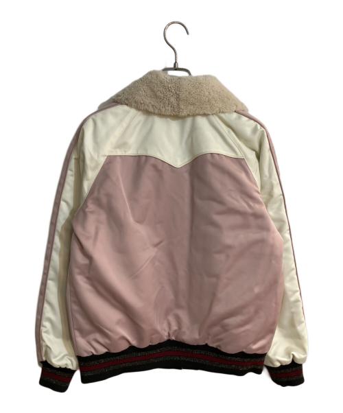 COACH（コーチ）COACH (コーチ) ボアカラースパンコールスタジャン ピンク サイズ:Mの古着・服飾アイテム