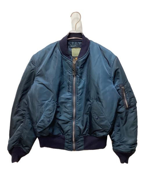 ALPHA（アルファ）ALPHA (アルファ) USA製MA-1ジャケット ネイビー サイズ:Mの古着・服飾アイテム