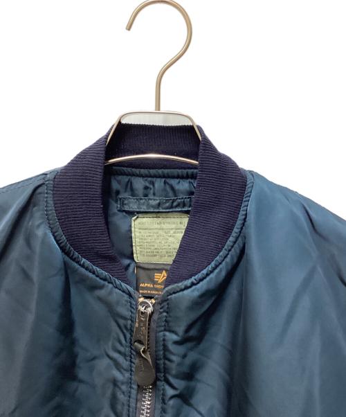 ALPHA（アルファ）ALPHA (アルファ) USA製MA-1ジャケット ネイビー サイズ:Mの古着・服飾アイテム