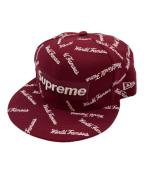 New Era×SUPREMEニューエラ×シュプリーム）の古着「World Famous Box Logo/ワールド フェイマス ボックス ロゴ」｜レッド
