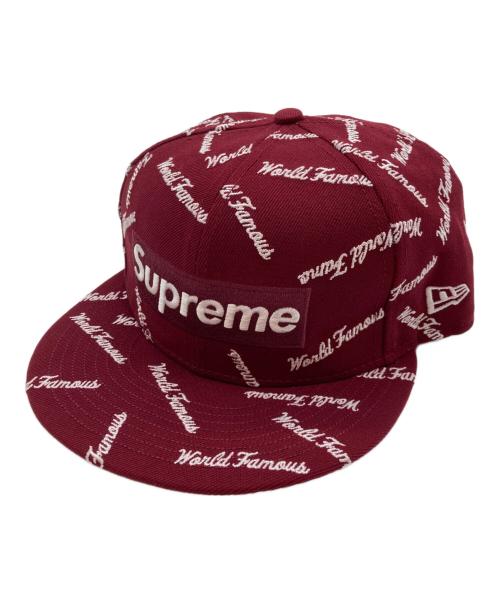 New Era（ニューエラ）New Era (ニューエラ) SUPREME (シュプリーム) World Famous Box Logo/ワールド フェイマス ボックス ロゴ レッドの古着・服飾アイテム