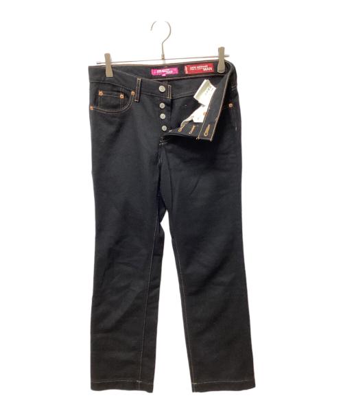 JUNYA WATANABE COMME des GARCONS MAN PINK（ジュンヤワタナベ コムデギャルソンマン ピンク）JUNYA WATANABE COMME des GARCONS MAN PINK (ジュンヤワタナベ コムデギャルソンマン ピンク) LEVI'S (リーバイス) アーカイブフェルト地デニムパンツ ブラック サイズ:Mの古着・服飾アイテム