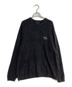 F.C.R.B.×barefoot dreamsエフシーレアルブリストル×ベアフットドリームス）の古着「24AW PILE CREWNECK TOP/パイル クルーネック トップ」｜ブラック