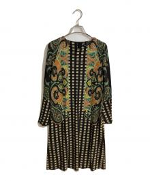 ETRO（エトロ）の古着「ペイズリー柄フレアスリーブストレッチワンピース」｜ブラック