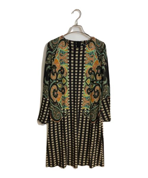 ETRO（エトロ）ETRO (エトロ) ペイズリー柄フレアスリーブストレッチワンピース ブラック サイズ:不明の古着・服飾アイテム