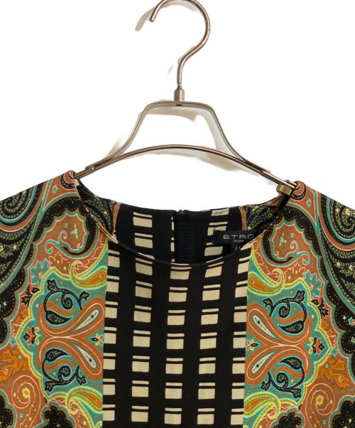 ETRO（エトロ）ETRO (エトロ) ペイズリー柄フレアスリーブストレッチワンピース ブラック サイズ:不明の古着・服飾アイテム