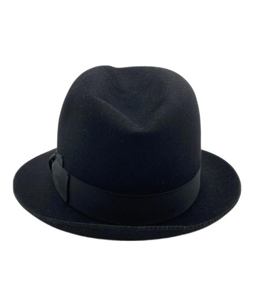BORSALINO（ボルサリーノ）BORSALINO (ボルサリーノ) ラビットファー フェルトハット ブラックの古着・服飾アイテム