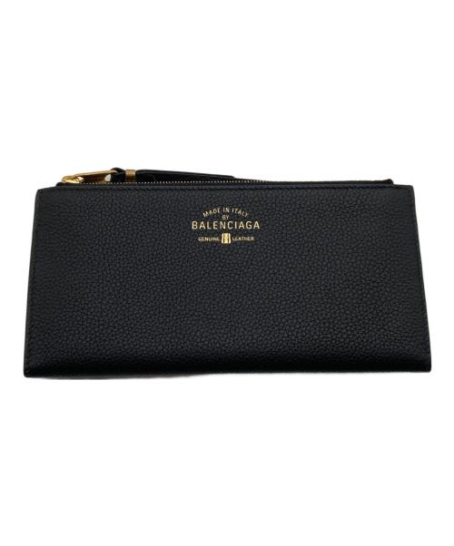 BALENCIAGA（バレンシアガ）BALENCIAGA (バレンシアガ) CARRIE BIFOLD LONG WALLET/キャリー バイフォールド ロング ウォレット ブラックの古着・服飾アイテム