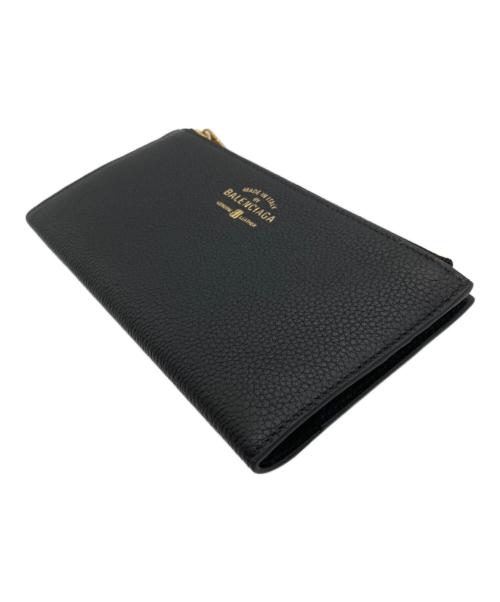 BALENCIAGA（バレンシアガ）BALENCIAGA (バレンシアガ) CARRIE BIFOLD LONG WALLET/キャリー バイフォールド ロング ウォレット ブラックの古着・服飾アイテム