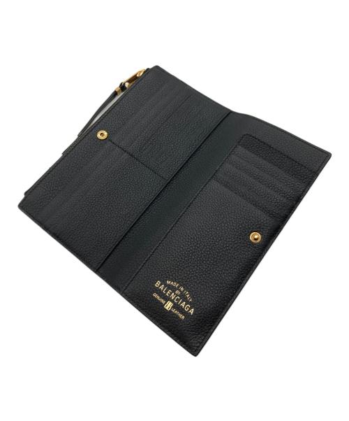 BALENCIAGA（バレンシアガ）BALENCIAGA (バレンシアガ) CARRIE BIFOLD LONG WALLET/キャリー バイフォールド ロング ウォレット ブラックの古着・服飾アイテム